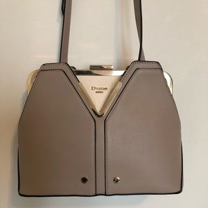 Dune London Tan and Gold Crossbody Bag